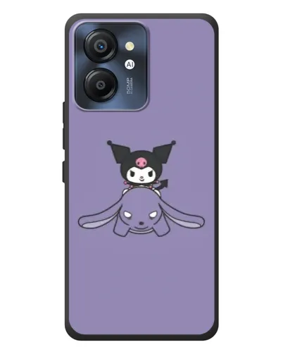 Чехол для Blackview Color 8 с картинкой «Kuromi на лиловом фоне»