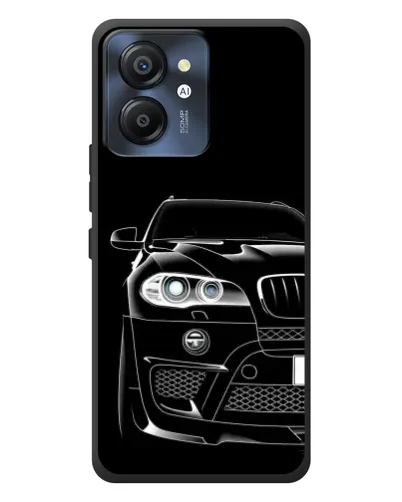 Чехол для Blackview Color 8 с картинкой «Темный силуэт BMW»