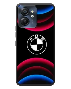 Чехол для Blackview Color 8 с картинкой «Логотип BMW и неоновые дуги»