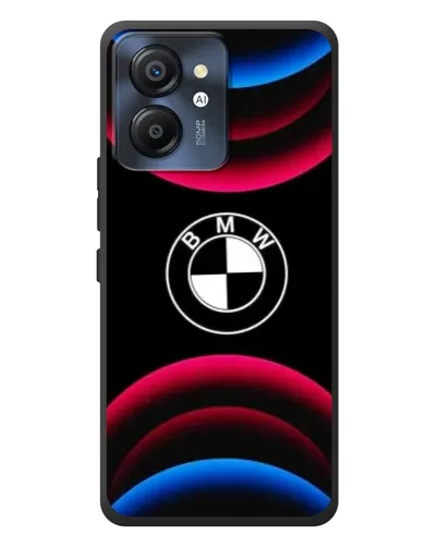 Чехол для Blackview Color 8 с картинкой «Логотип BMW и неоновые дуги»