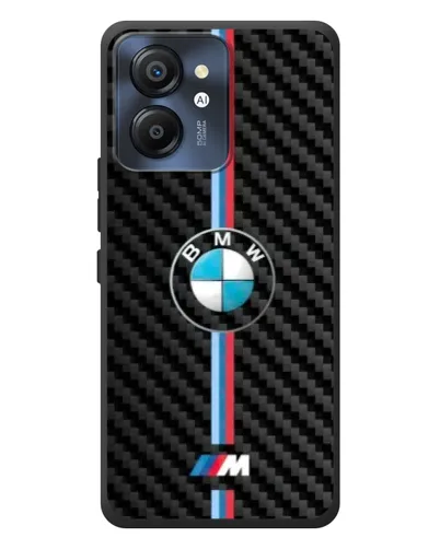 Чехол для Blackview Color 8 с картинкой «Эмблема BMW и карбон»