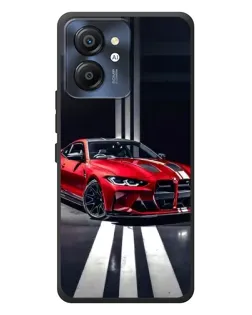 Чехол для Blackview Color 8 с картинкой «Красная BMW на дороге»