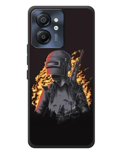 Чехол для Blackview Color 8 с картинкой «PUBG — огненный силуэт»