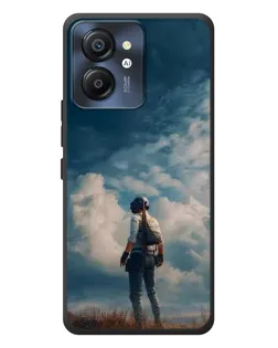 Чехол для Blackview Color 8 с картинкой «Герой PUBG на скале»
