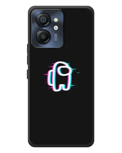 Чехол для Blackview Color 8 с картинкой «Among Us неон»