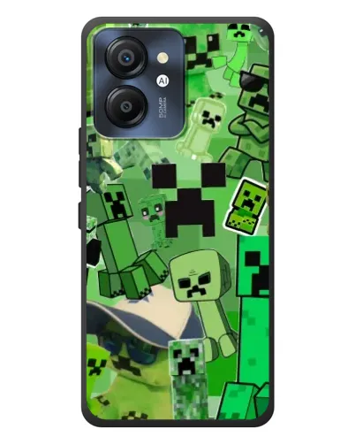 Чехол для Blackview Color 8 с картинкой «Криперы Minecraft»