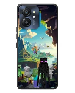 Чехол для Blackview Color 8 с картинкой «Эндермен в лесу»