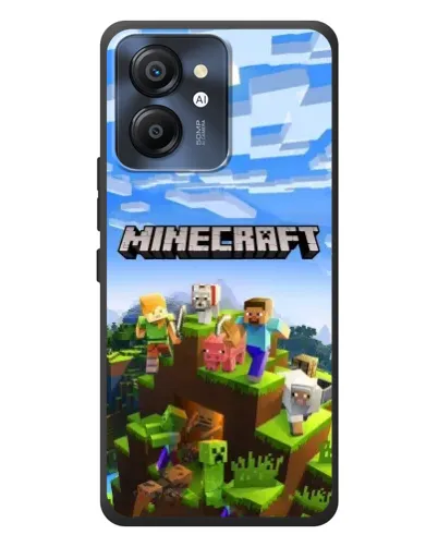 Чехол для Blackview Color 8 с картинкой «Minecraft классический мир»