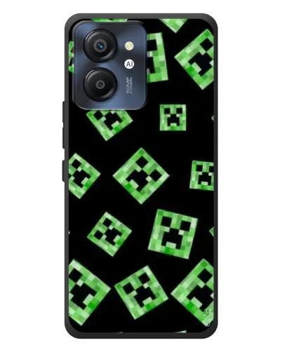 Чехол для Blackview Color 8 с картинкой «Паттерн с криперами»