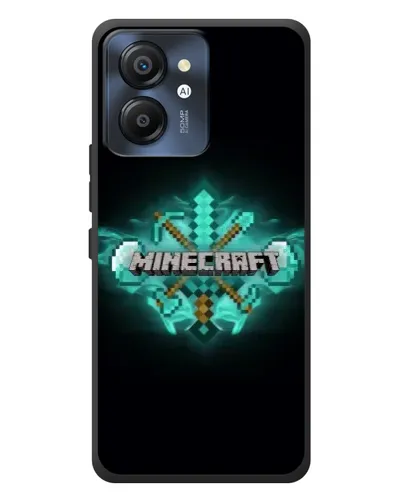 Чехол для Blackview Color 8 с картинкой «Minecraft Diamond лого»