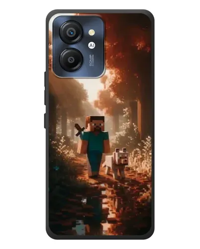 Чехол для Blackview Color 8 с картинкой «Стив в лесу»