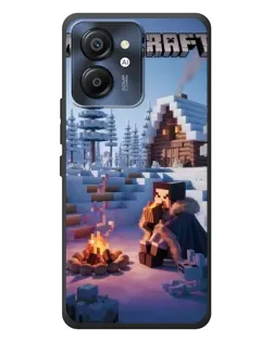 Чехол для Blackview Color 8 с картинкой «Зимний Minecraft»