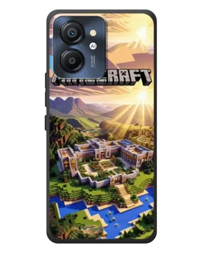 Чехол для Blackview Color 8 с картинкой «Minecraft панорама»