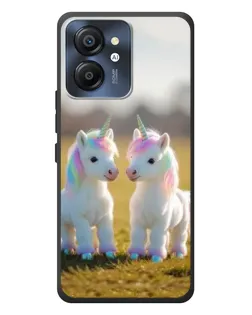 Чехол для Blackview Color 8 с картинкой «Пара единорогов»