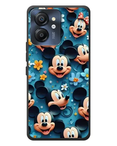 Чехол для Blackview Color 8 с картинкой «Паттерн Микки и Минни»
