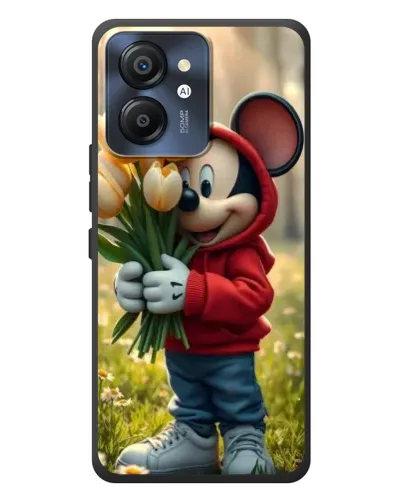 Чехол для Blackview Color 8 с картинкой «Микки с тюльпанами»