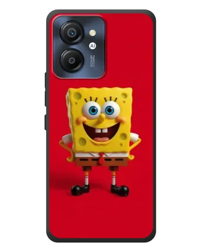 Чехол для Blackview Color 8 с картинкой «Спанч Боб на красном»