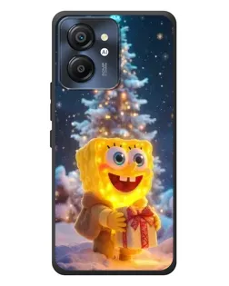 Чехол для Blackview Color 8 с картинкой «Рождественский Спанч Боб»