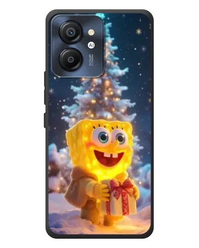 Чехол для Blackview Color 8 с картинкой «Рождественский Спанч Боб»