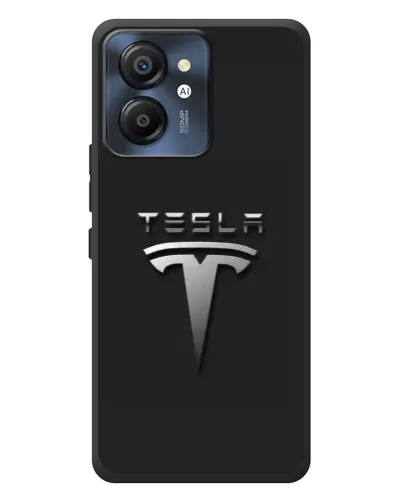 Чехол для Blackview Color 8 с картинкой «Стальной логотип Tesla» Чехол для Blackview Color 8 с картинкой «Стальной логотип Tesla»