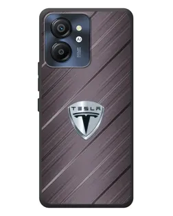 Чехол для Blackview Color 8 с картинкой «Металлическая текстура Tesla»