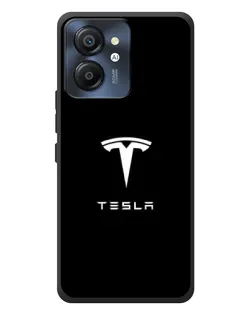 Чехол для Blackview Color 8 с картинкой «Tesla White Logo»