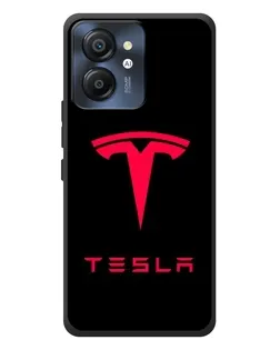 Чехол для Blackview Color 8 с картинкой «Tesla Red Logo»