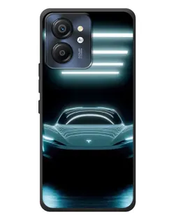 Чехол для Blackview Color 8 с картинкой «Tesla в неоне»