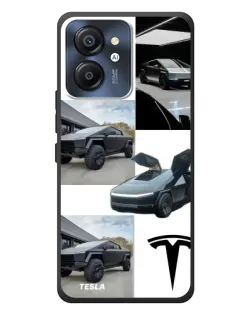 Чехол для Blackview Color 8 с картинкой «Коллаж Cybertruck Tesla»