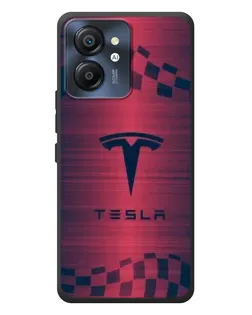 Чехол для Blackview Color 8 с картинкой «Тесла красный карбон»