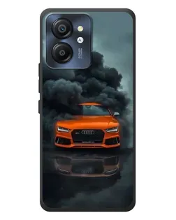 Чехол для Blackview Color 8 с картинкой «Audi в облаках дыма»