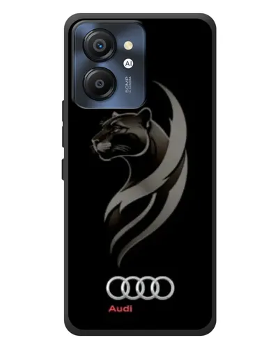 Чехол для Blackview Color 8 с картинкой «Графика — пантера и Audi»