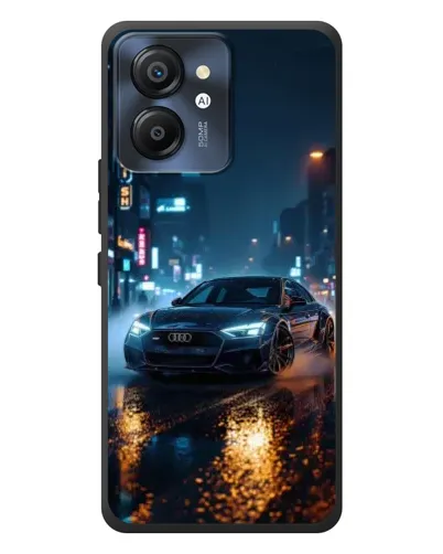 Чехол для Blackview Color 8 с картинкой «Ночной город и Audi»