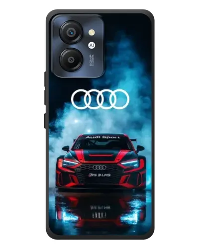 Чехол для Blackview Color 8 с картинкой «Audi Sport — неон»