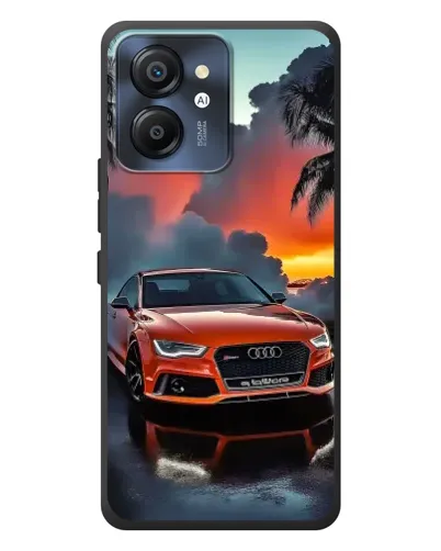 Чехол для Blackview Color 8 с картинкой «Audi — закат»