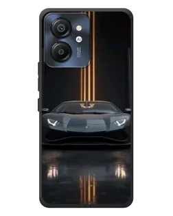 Чехол для Blackview Color 8 с картинкой «Lamborghini золотые линии»
