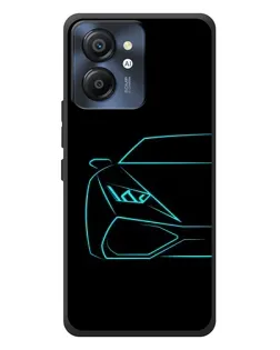 Чехол для Blackview Color 8 с картинкой «Голубой силуэт Lamborghini»