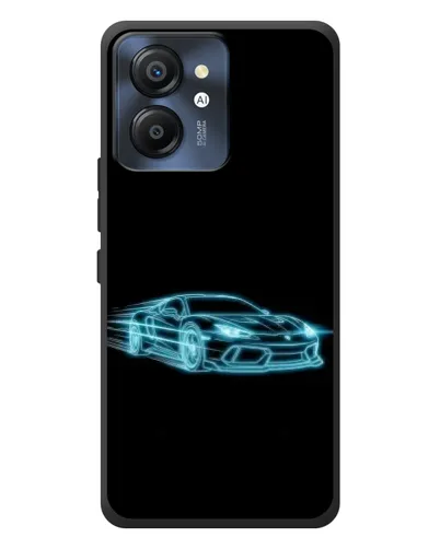Чехол для Blackview Color 8 с картинкой «Неоновый контур Lamborghini»