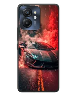 Чехол для Blackview Color 8 с картинкой «Lamborghini красный дым»