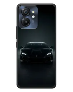 Чехол для Blackview Color 8 с картинкой «Черный Lamborghini Aventador»