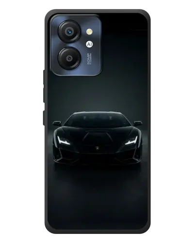 Чехол для Blackview Color 8 с картинкой «Черный Lamborghini Aventador»