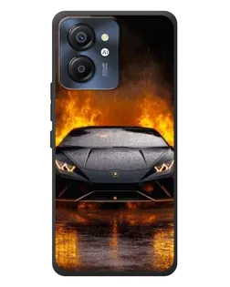 Чехол для Blackview Color 8 с картинкой «Lamborghini в огне»