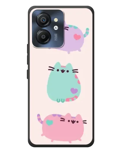 Чехол для Blackview Color 8 с картинкой «Pusheen трио»