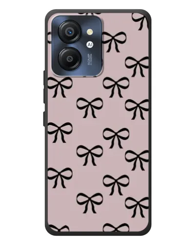 Чехол для Blackview Color 8 с картинкой «Черные бантики»