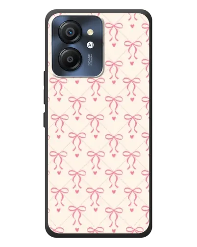 Чехол для Blackview Color 8 с картинкой «Розовые бантики Coquette»