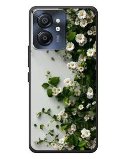 Чехол для Blackview Color 8 с картинкой «Ветка мелких белых цветов»