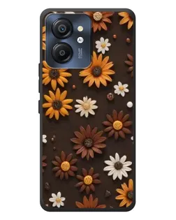 Чехол для Blackview Color 8 с картинкой «Узор из маленьких подсолнухов»