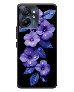 Чохол для Blackview Color 8 з картинкою «Фіолетові квіти з росою»