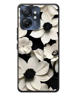 Чехол для Blackview Color 8 с картинкой «Объемные белые цветы»