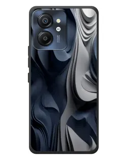 Чехол для Blackview Color 8 с картинкой «Объемные синие складки»